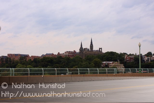 Looking towards Georgtown from the Francis Scott Key Bridge